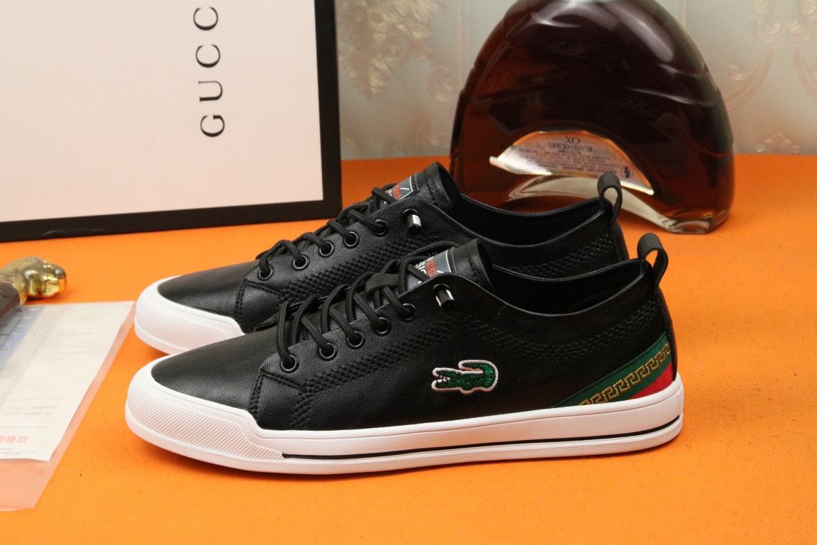 Gvc*1 Men’s Sneaker Loafer With Embroidered Crocodile Black For Men