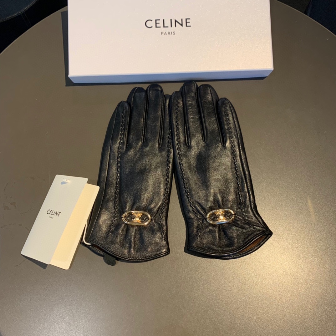 Ce1i*e Triomphe Gloves In Black