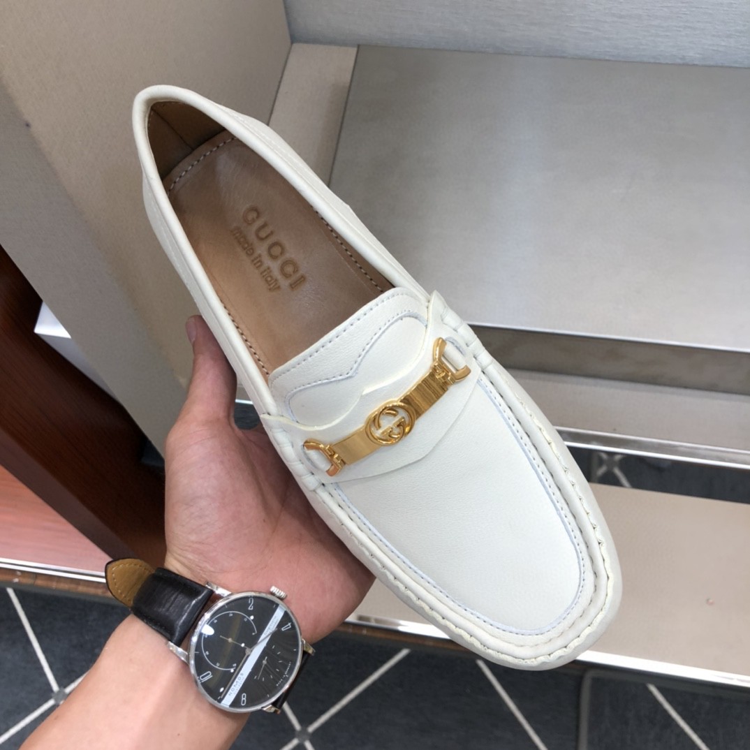 Gvc*1 Men’s Loafer With Interlocking G Horsebit White For Men ‎655519-1XO00-9022