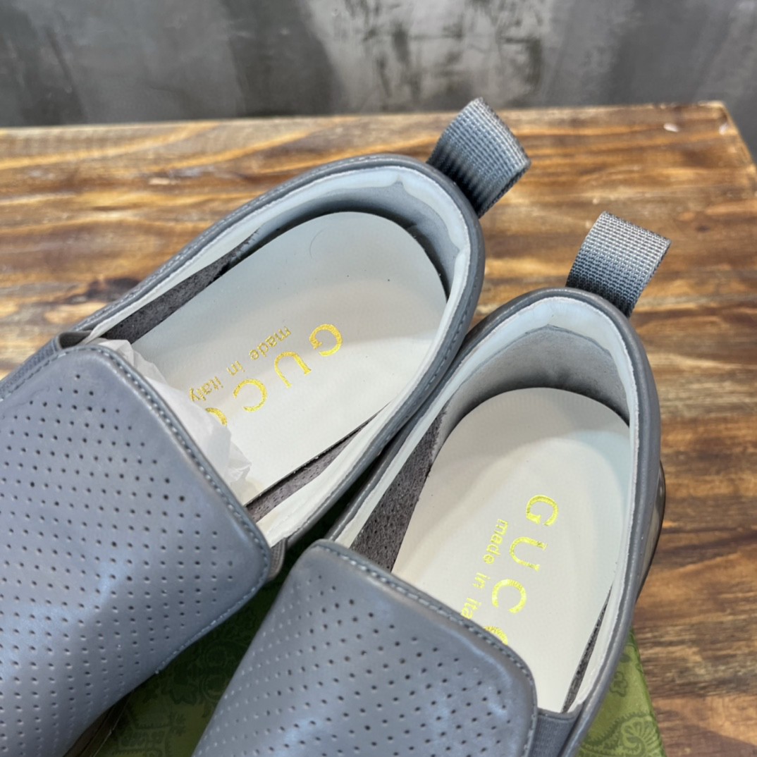 Gvc*1 Men’s Perforated Slip On Sneaker Gray For Men 407364