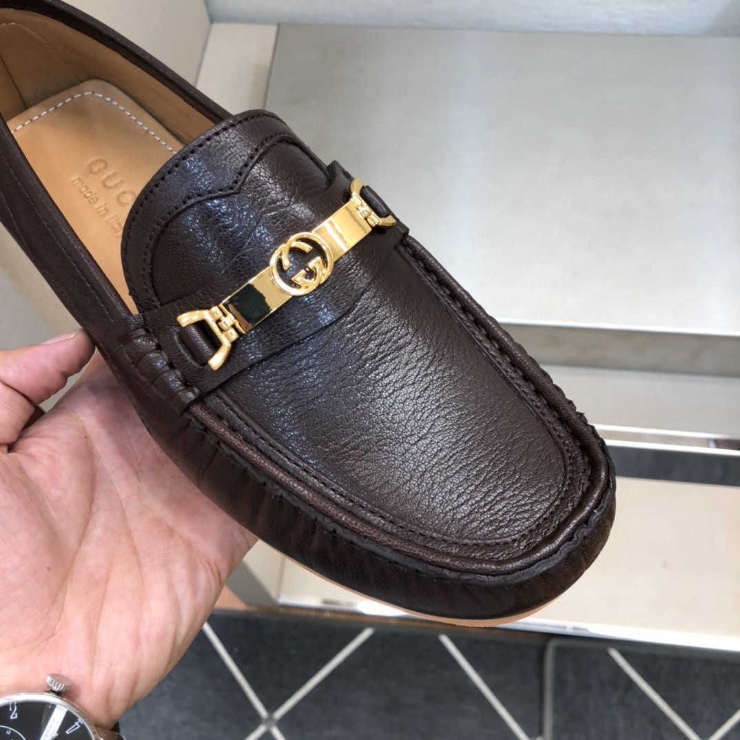 Gvc*1 Men’s Loafer With Interlocking G Horsebit Dark Brown For Men ‎655519 1XO00