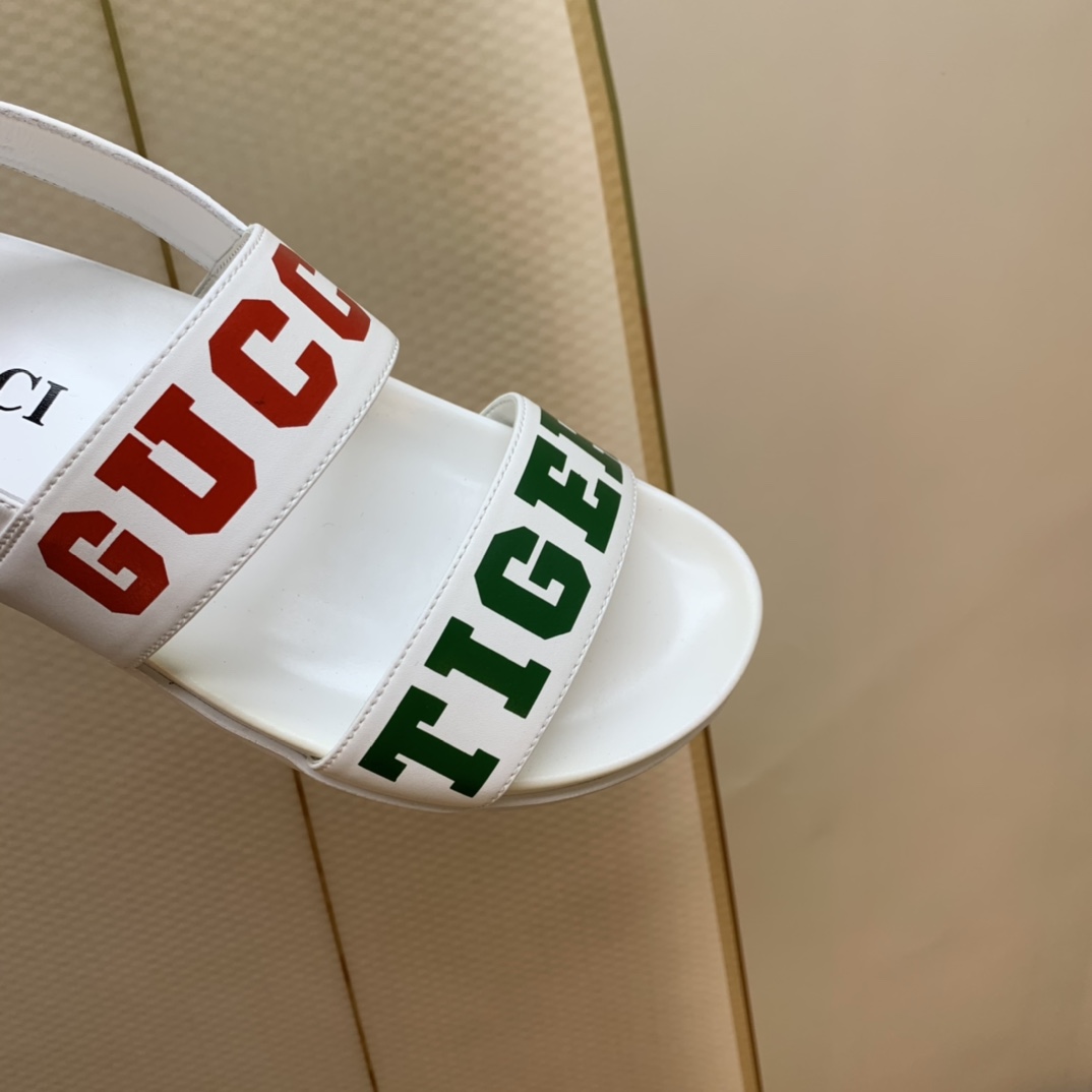 Gvc*1 Women’s Tiger And Buckle Sandal White For Women GG