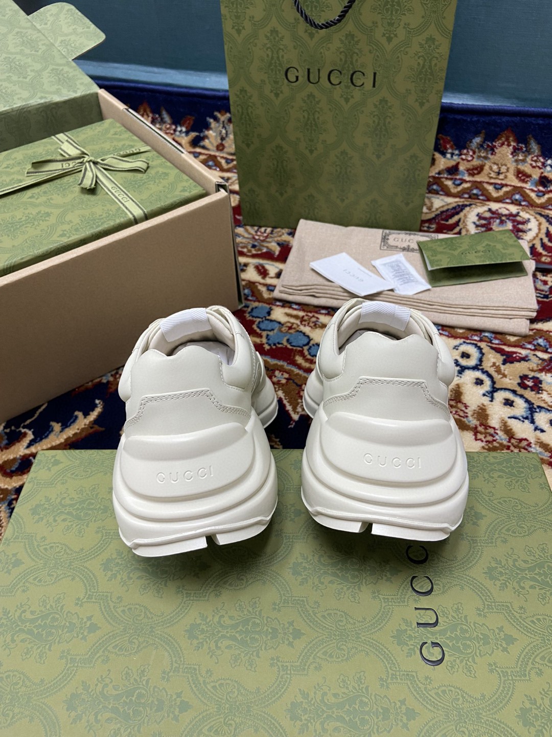 Gvc*1 Men’s Rhyton Sneakers With Gvc*1 Tiger White Ivory For Men 524990