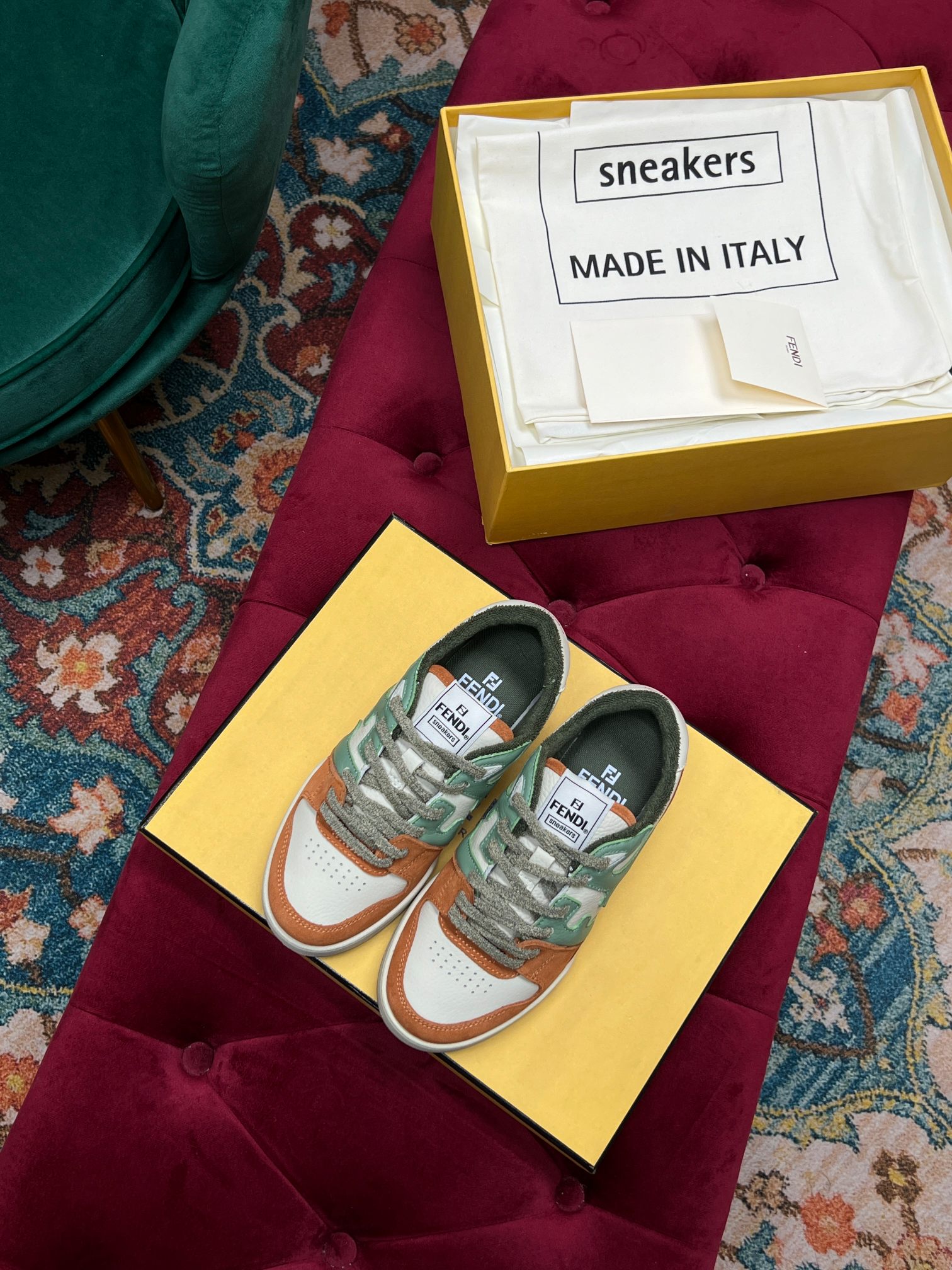 F**di Match Low Tops In Amaranth For Women 8E8252AI1NF1H1E