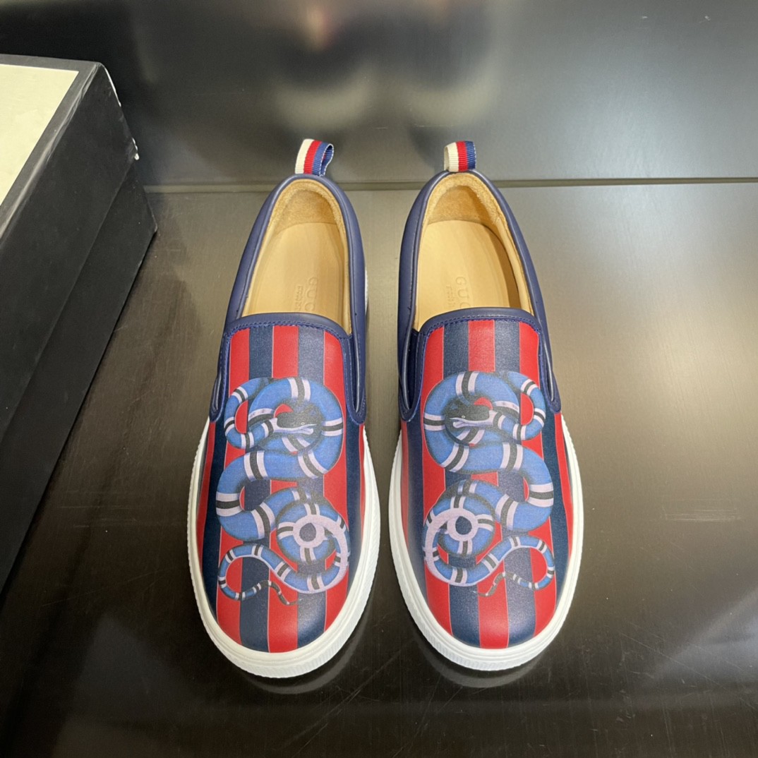 Gvc*1 Men’s Kingsnake Print Slip-On Sneaker Blue For Men 407362