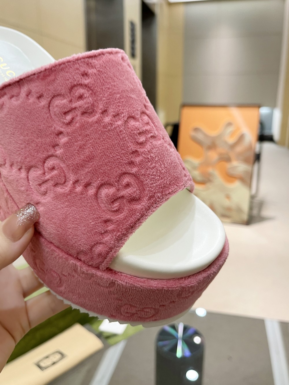 Gvc*1 Women’s GG Platform Sandal Pink For Women GG