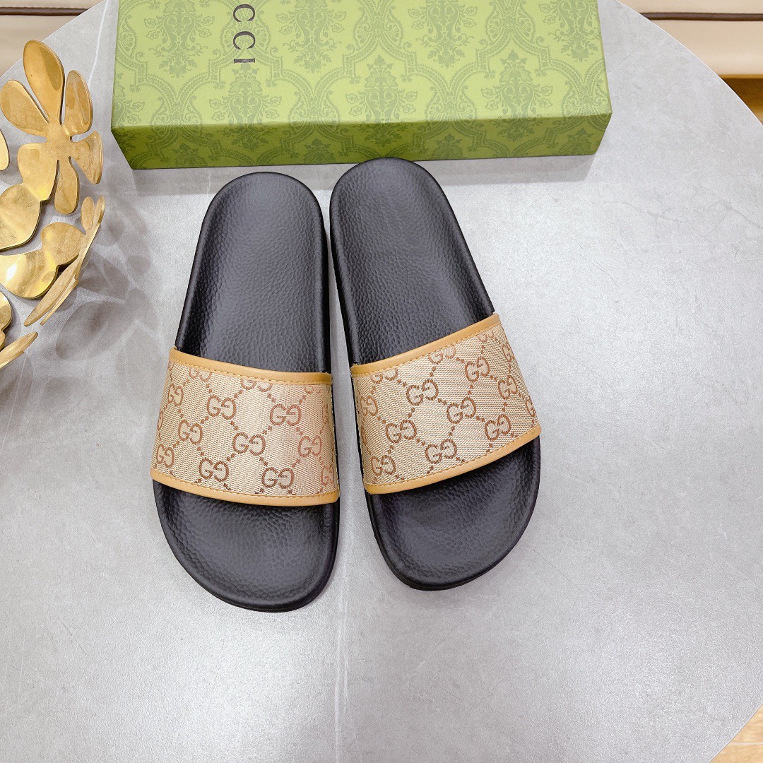 Gvc*1 Women’s GG Slide Sandal Black And Brown For Women 407345