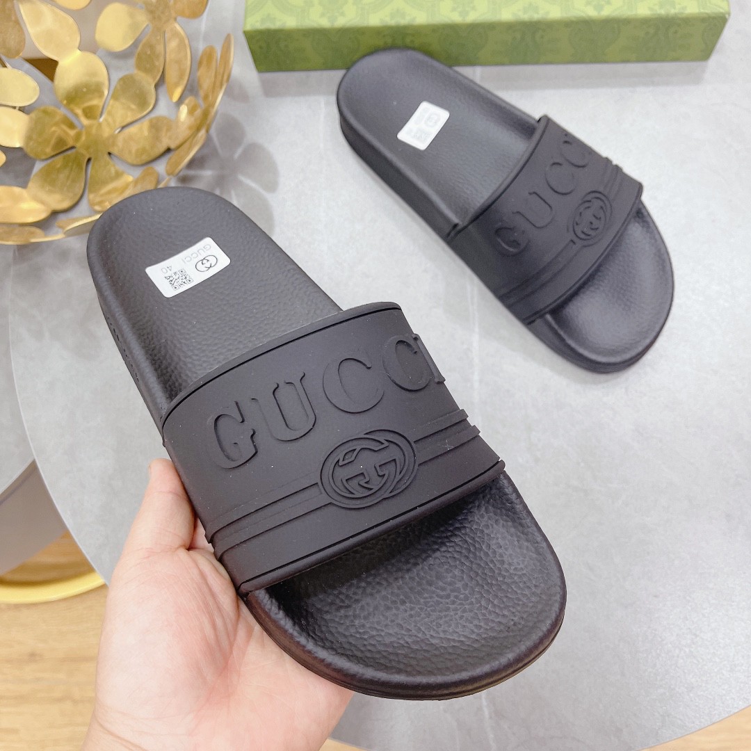 Gvc*1 Women’s Logo Rubber Slide Black For Women 522887 JCZ00 1031