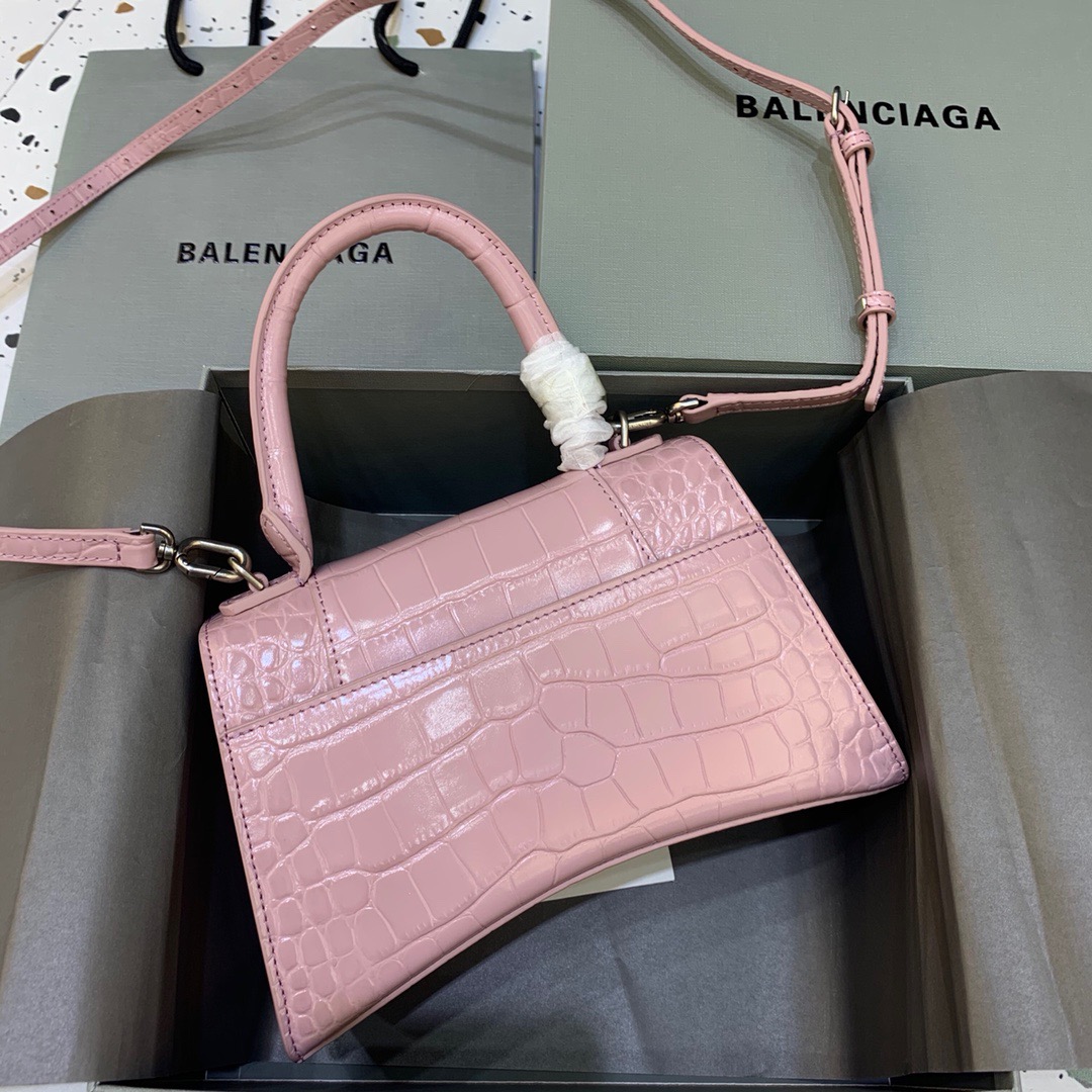 Ba1en*iaga Hourglass Small Handbag In Pink, For Women, Women’s Bags 9in/23cm 5935461LR6Y5906