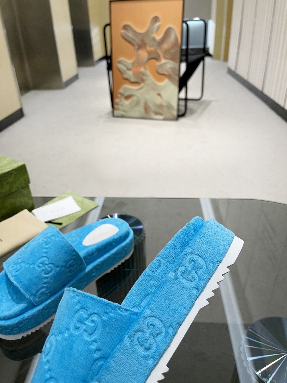 Gvc*1 Women’s GG Platform Sandal Blue For Women GG