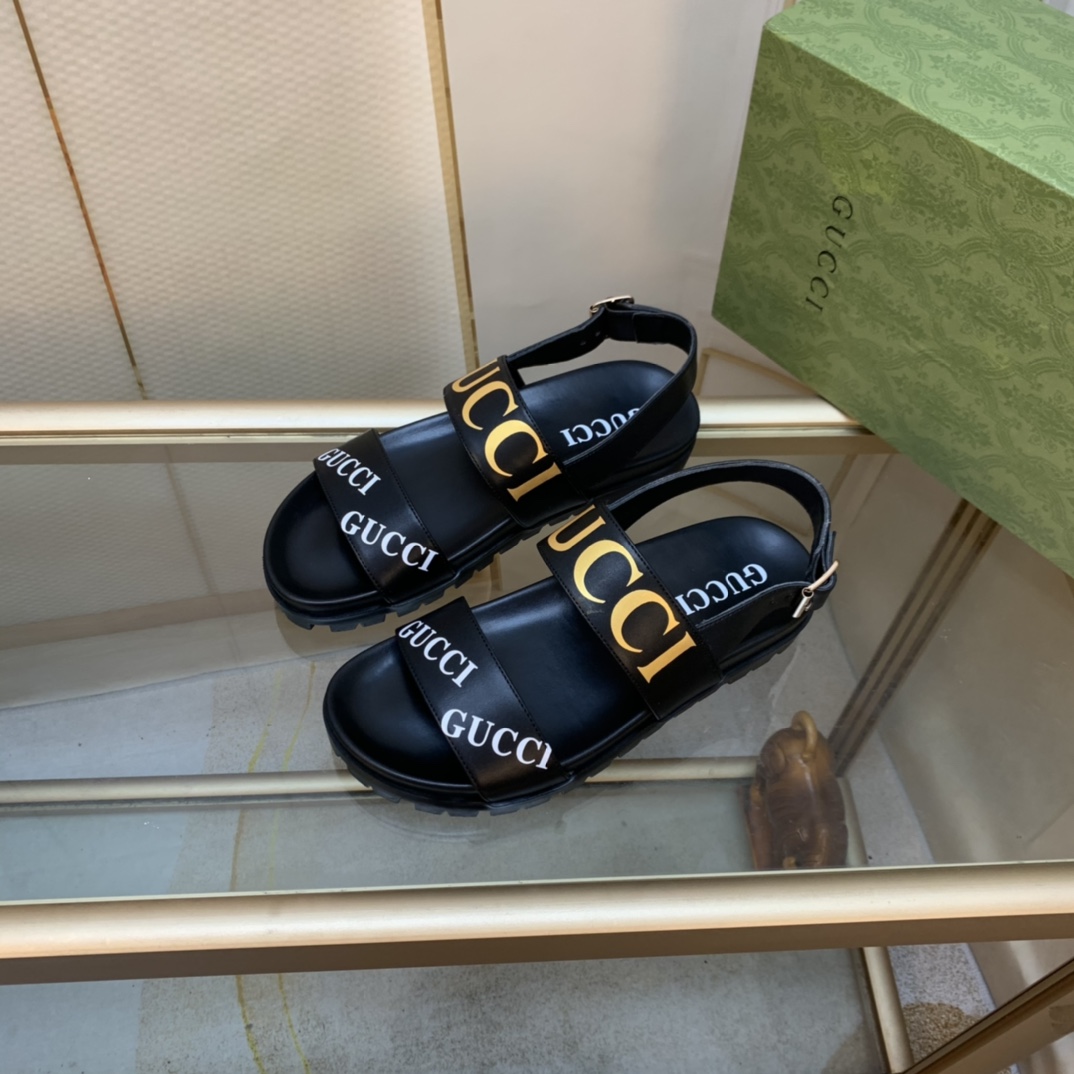 Gvc*1 Women’s Tiger And Buckle Sandal Black For Women GG