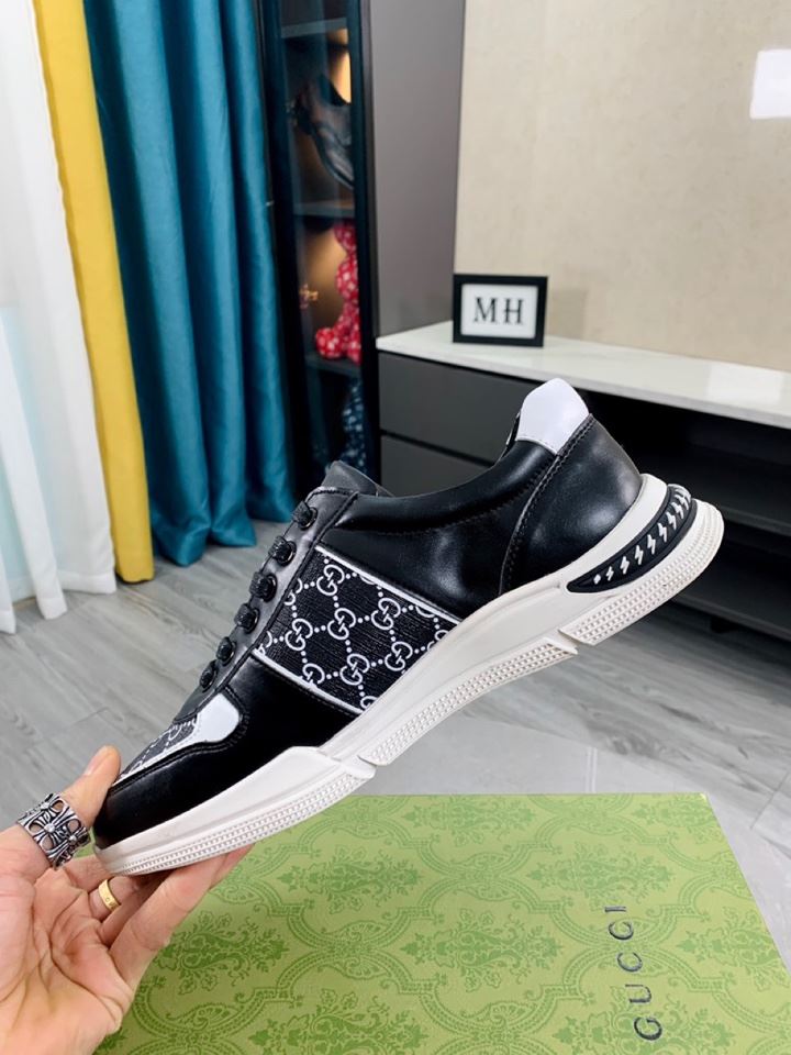 Gvc*1 Men’s GG Embossed Sneaker Chucky With Stripes Black And White For Men