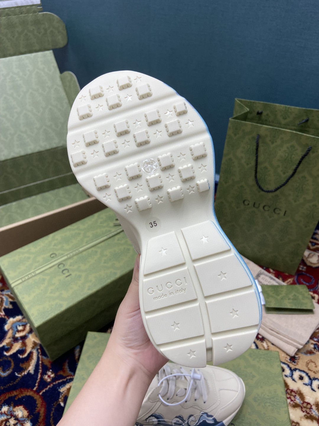 Gvc*1 Men’s Rhyton Sneaker With Wave White For Men 576052-DRW00-9522