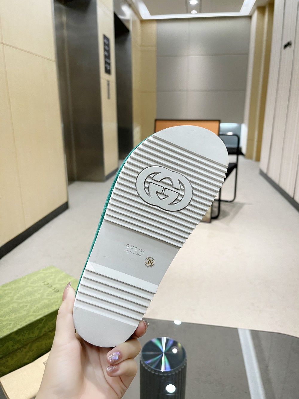 Gvc*1 Women’s GG Platform Sandal Turquoise For Women GG