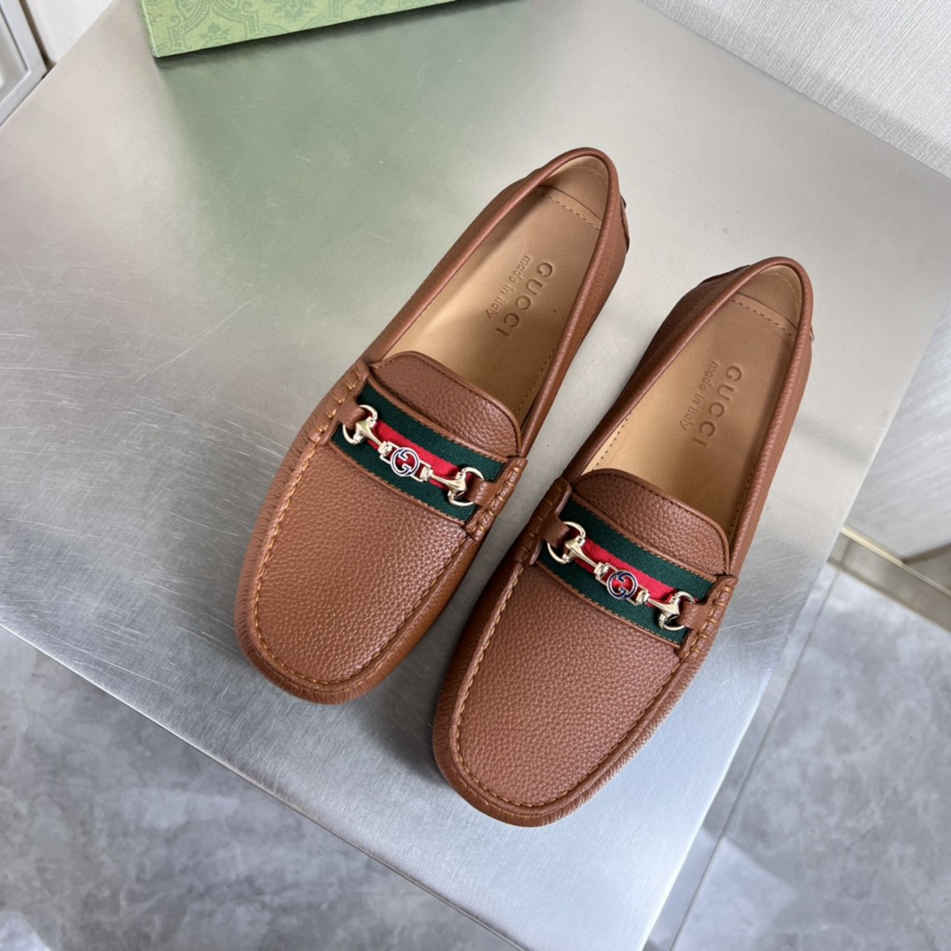 Gvc*1 Men’s Loafers With Web Details Brown For Men 6246981