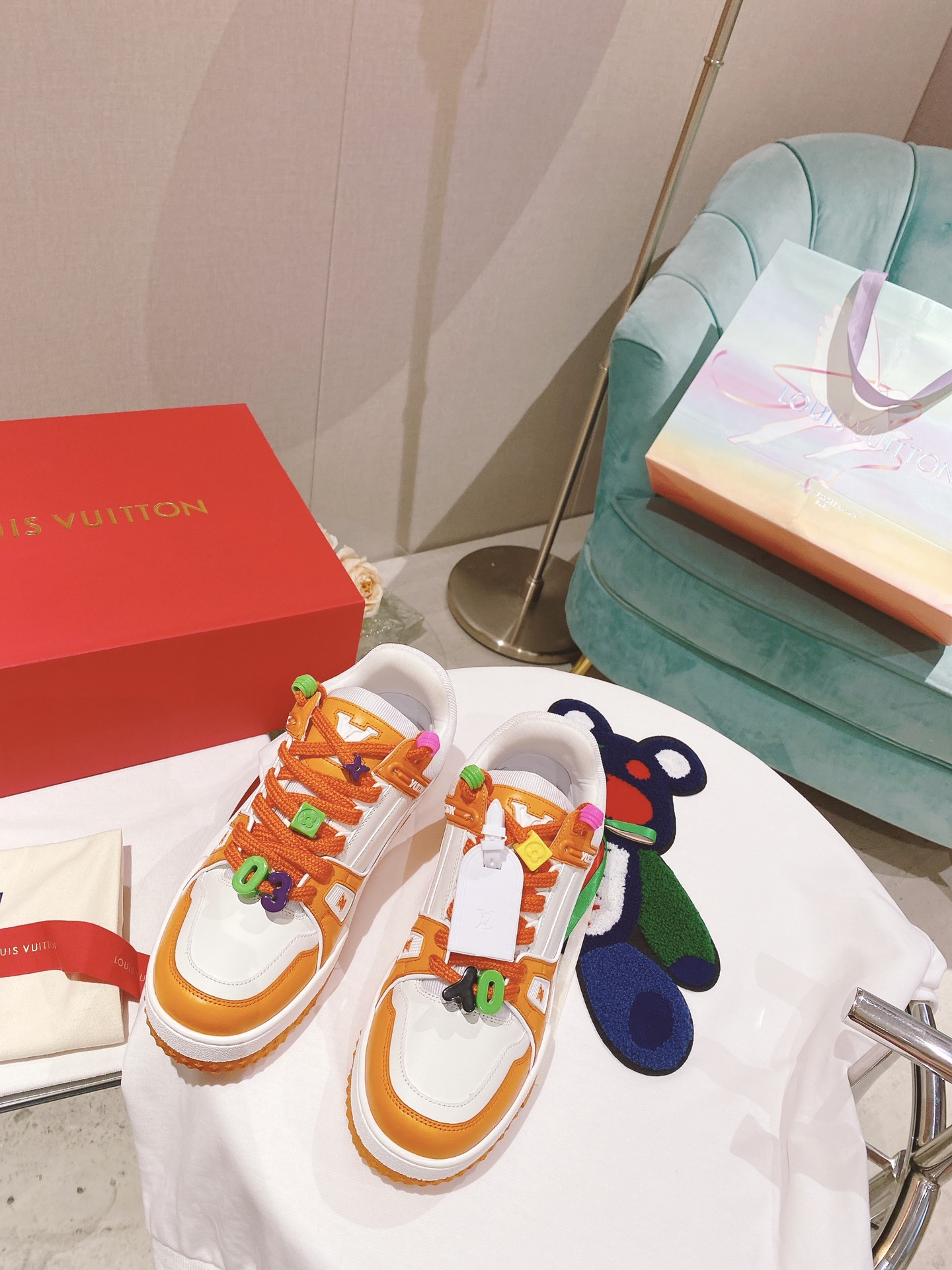 L0vis Vvtt0n Women’s LV Trainer Sneaker Orange For Women LV