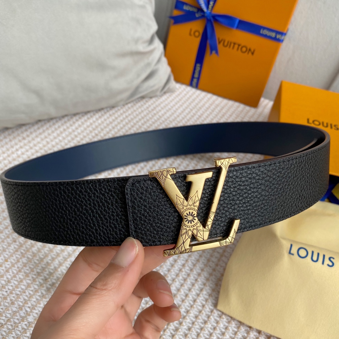 L0vis Vvtt0n Iconic Reversible LV Belt Black