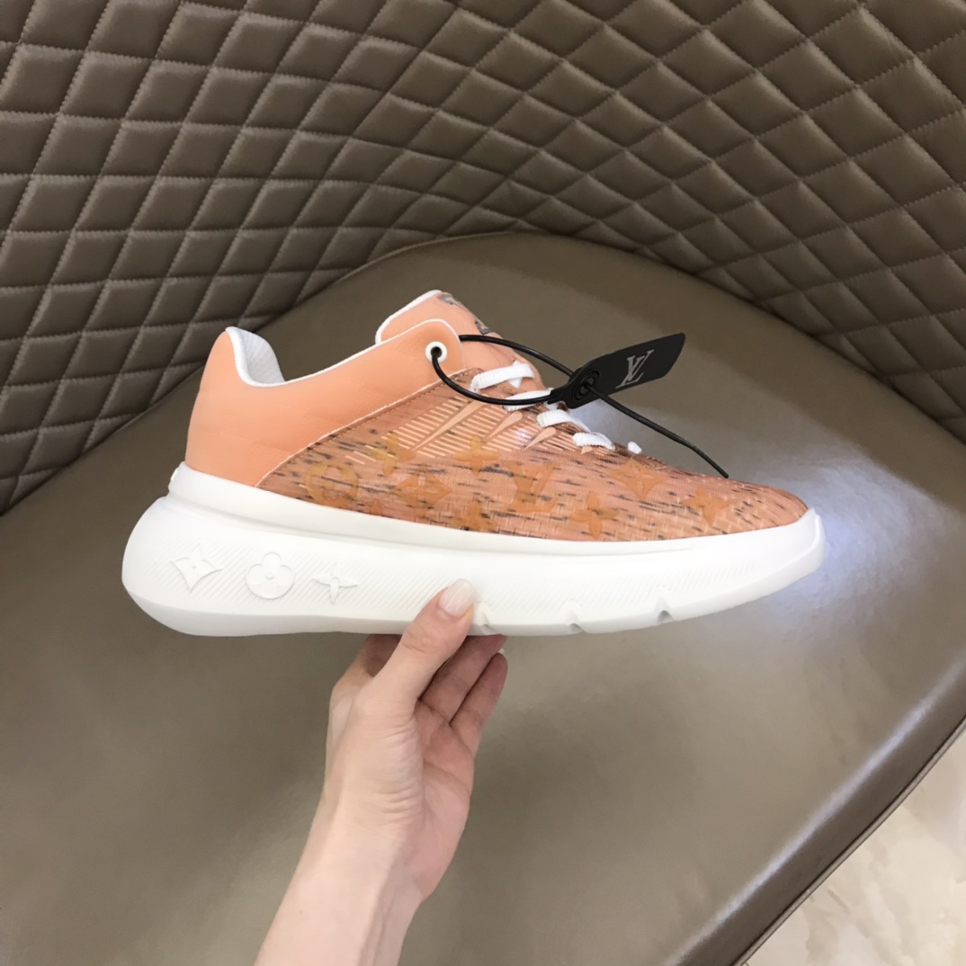 L0vis Vuittion Show Up Sneaker Orange  For Men LV