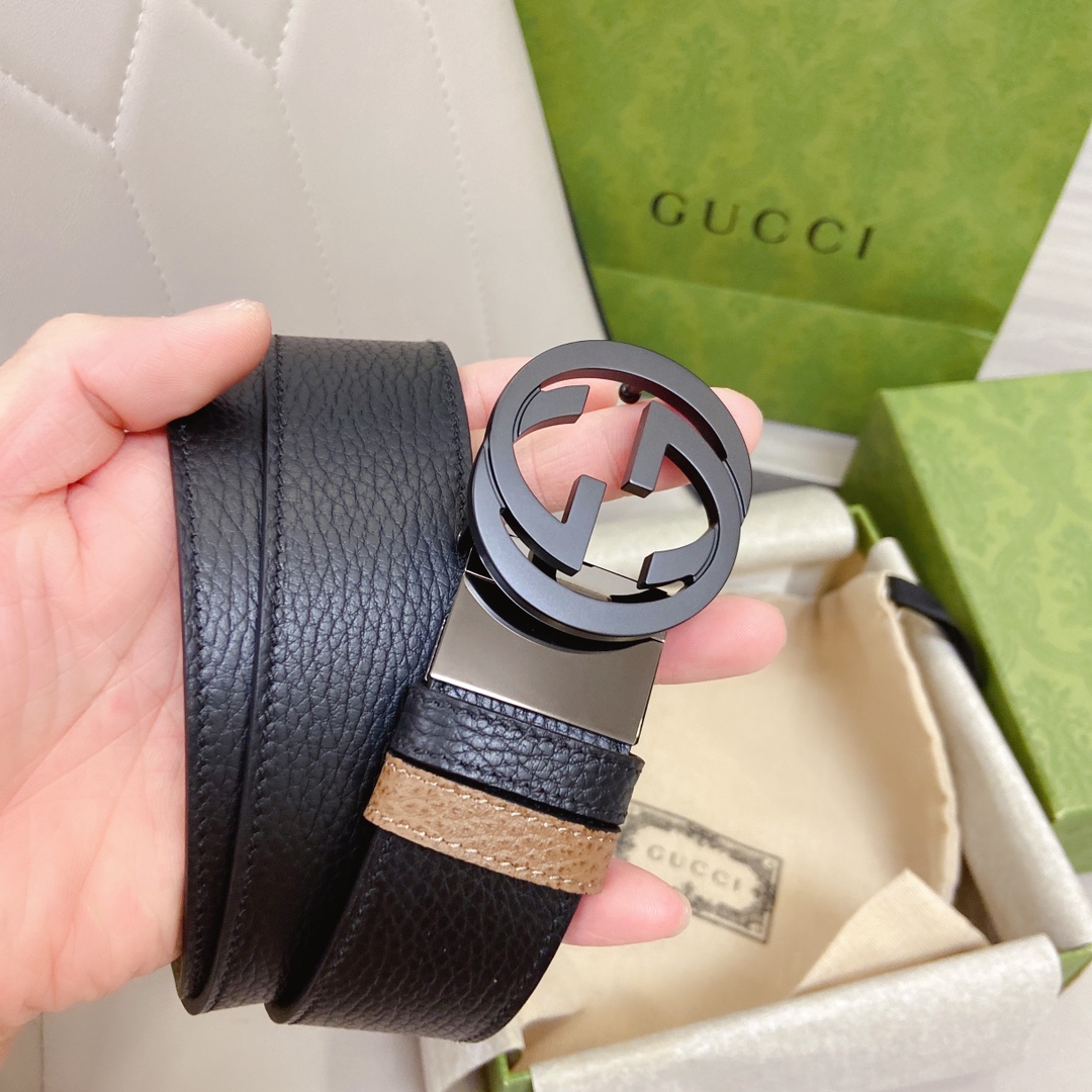 Gvc*1 GG Marmont Reversible Belt Black