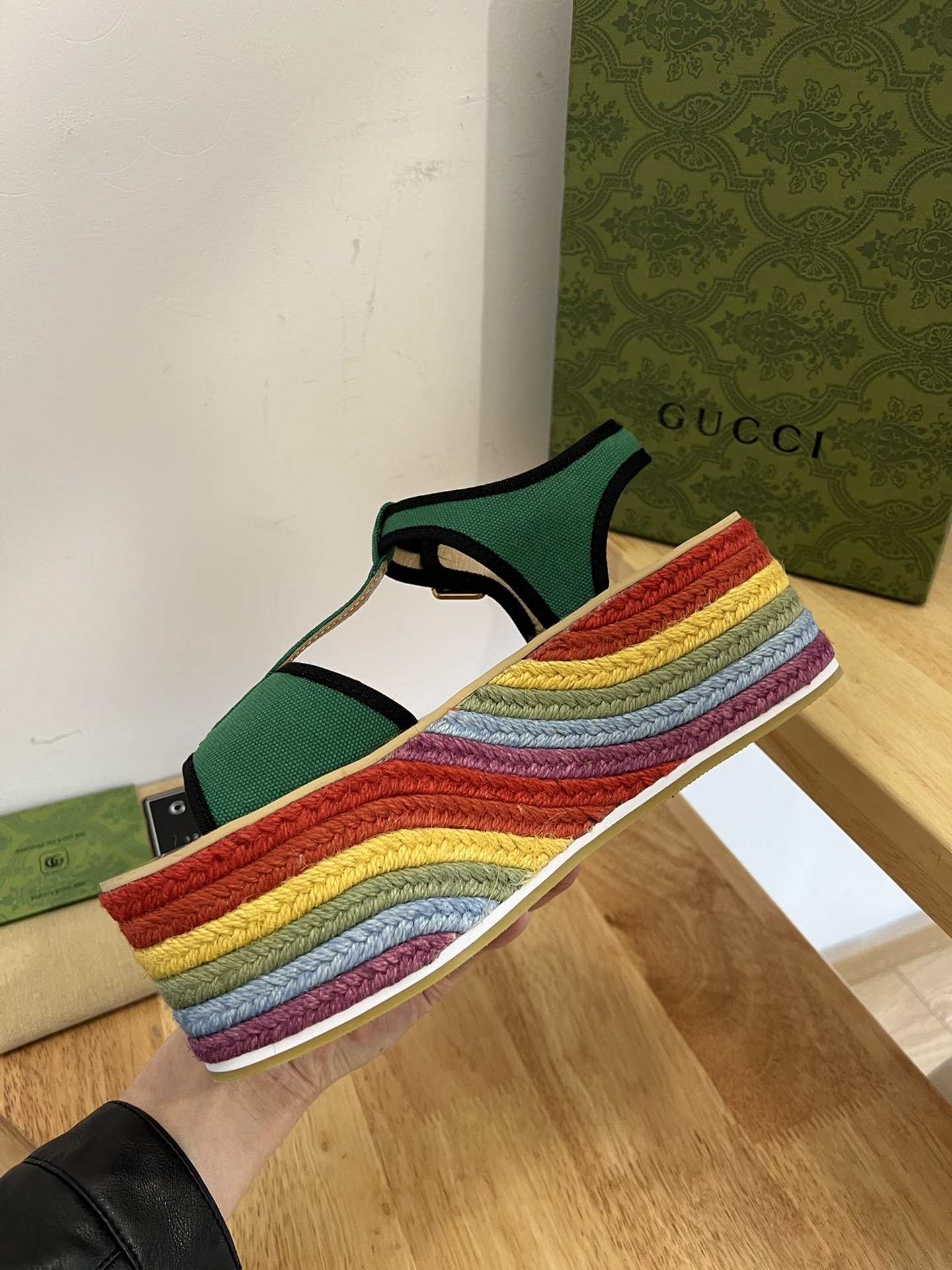 Gvc*1 Women’s Platform Sandal Green For Women GG