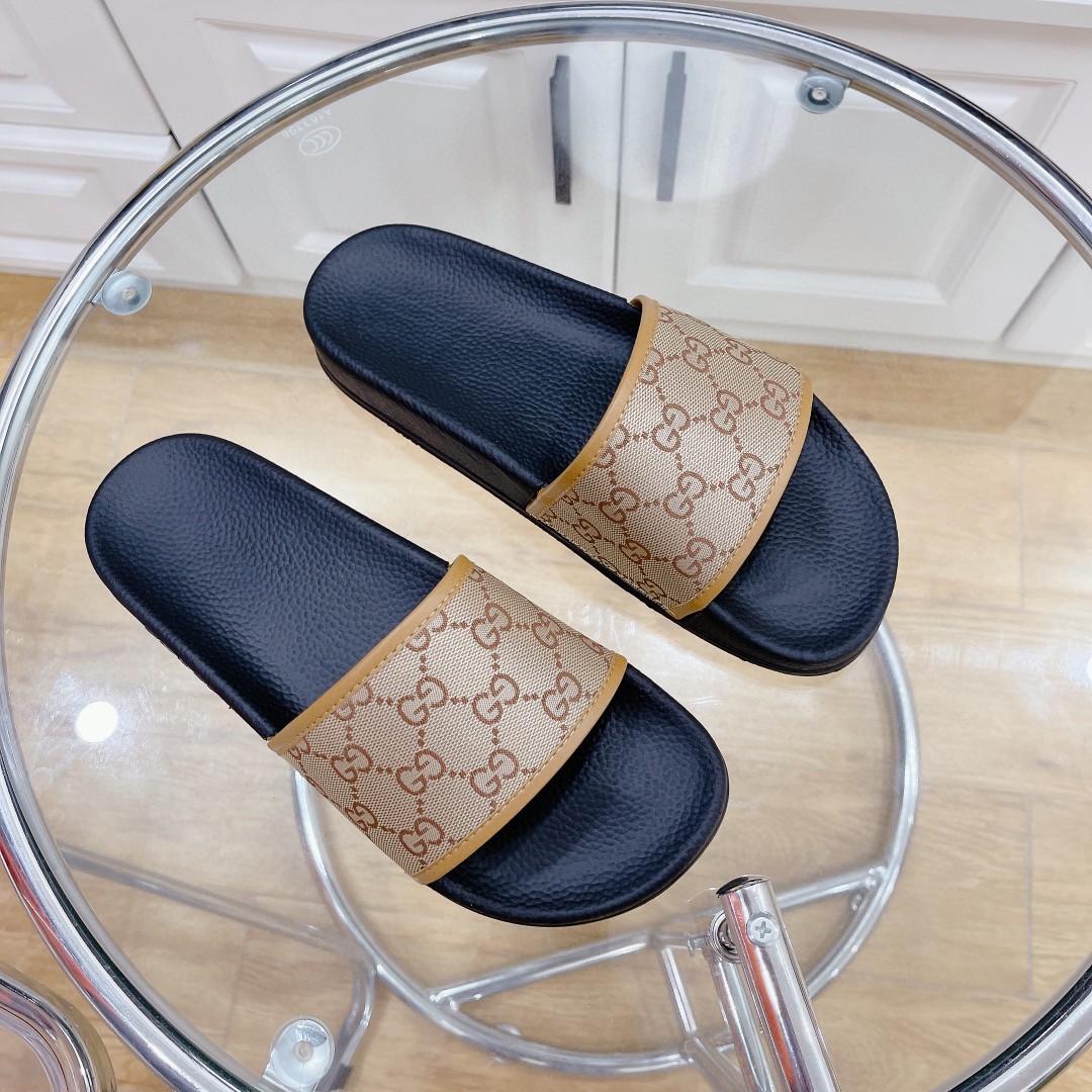 Gvc*1 Women’s GG Slide Sandal Black And Brown For Women 407345