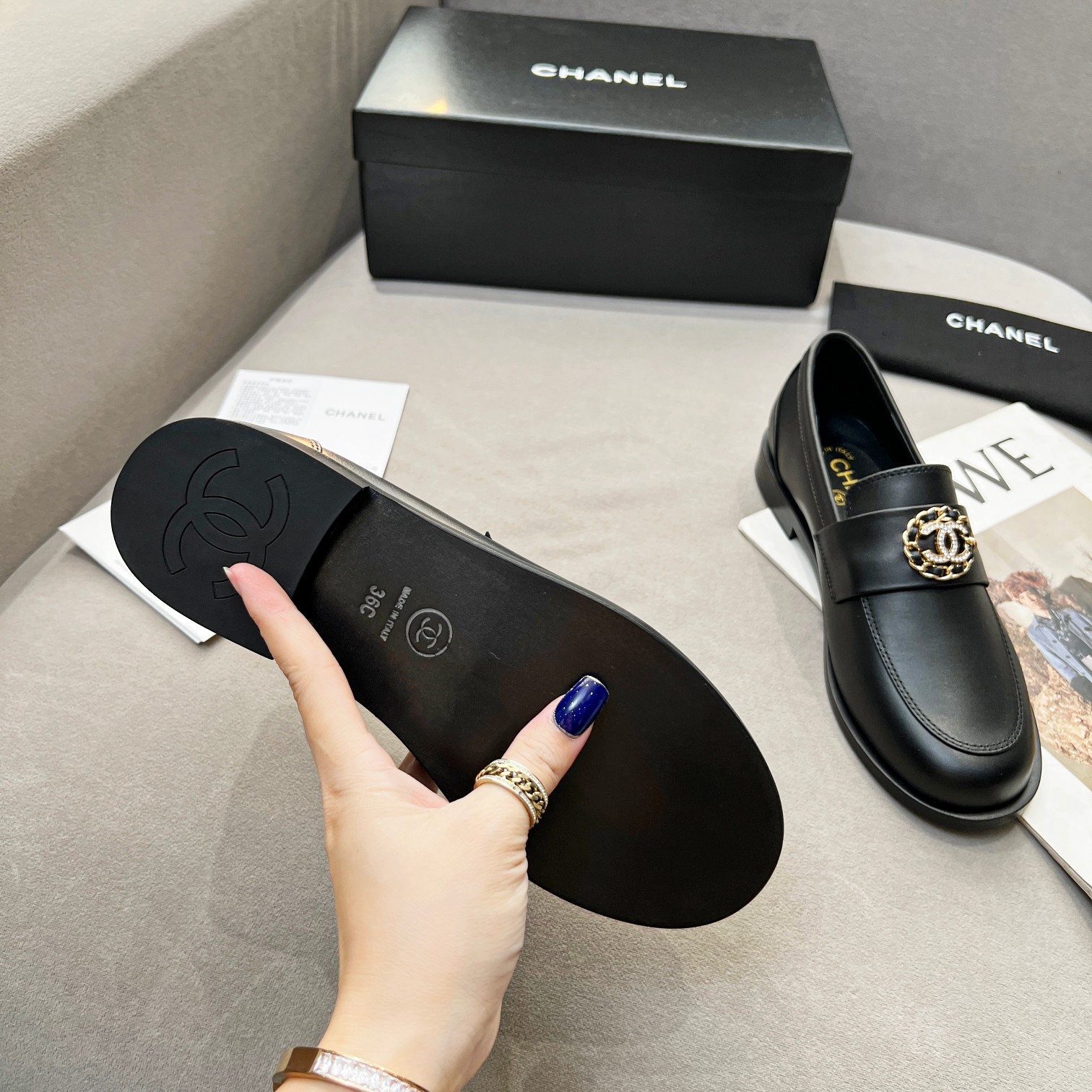 Ch**el Women’s Loafers Black For Women