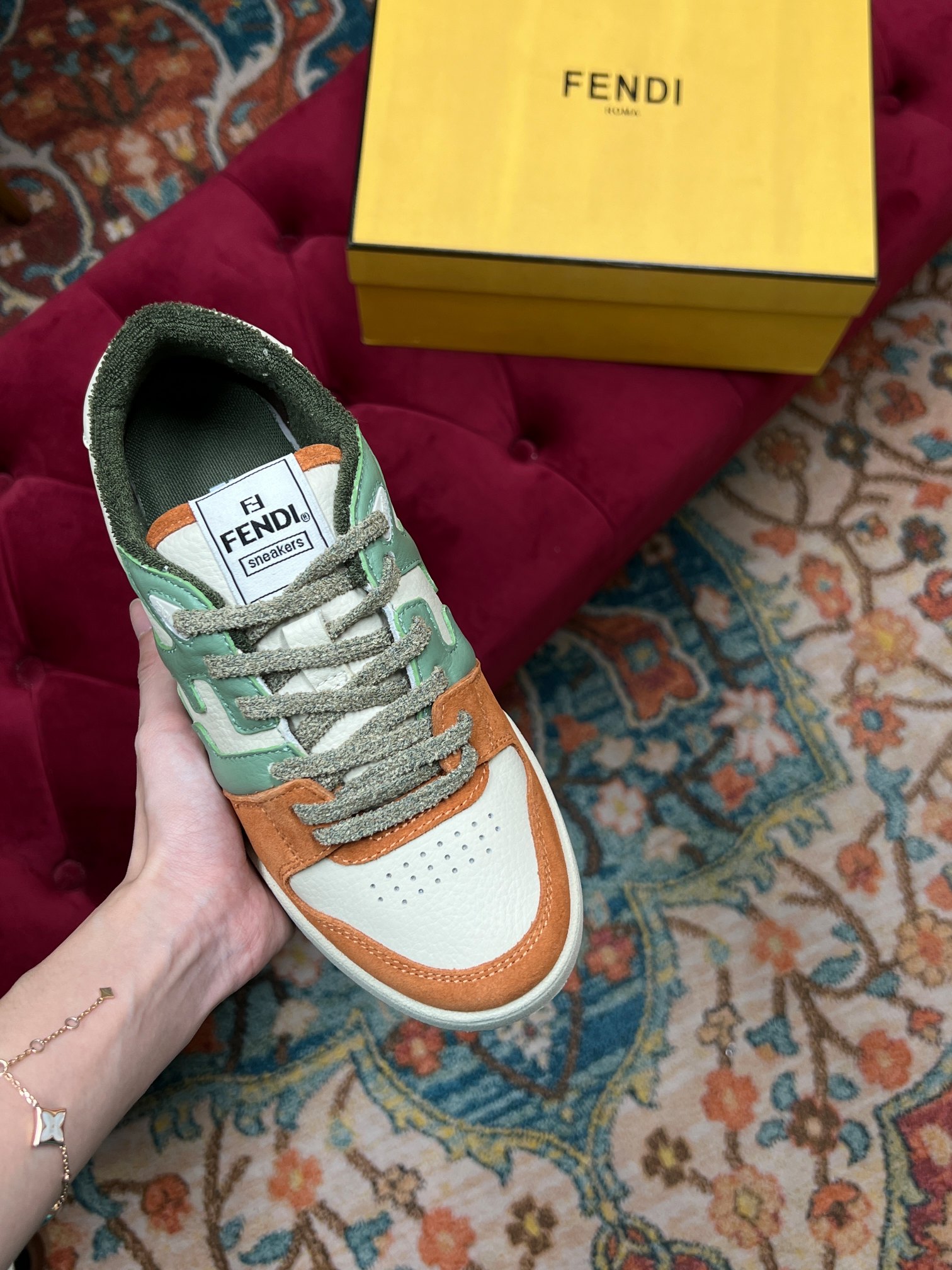 F**di Match Low Tops In Amaranth For Women 8E8252AI1NF1H1E