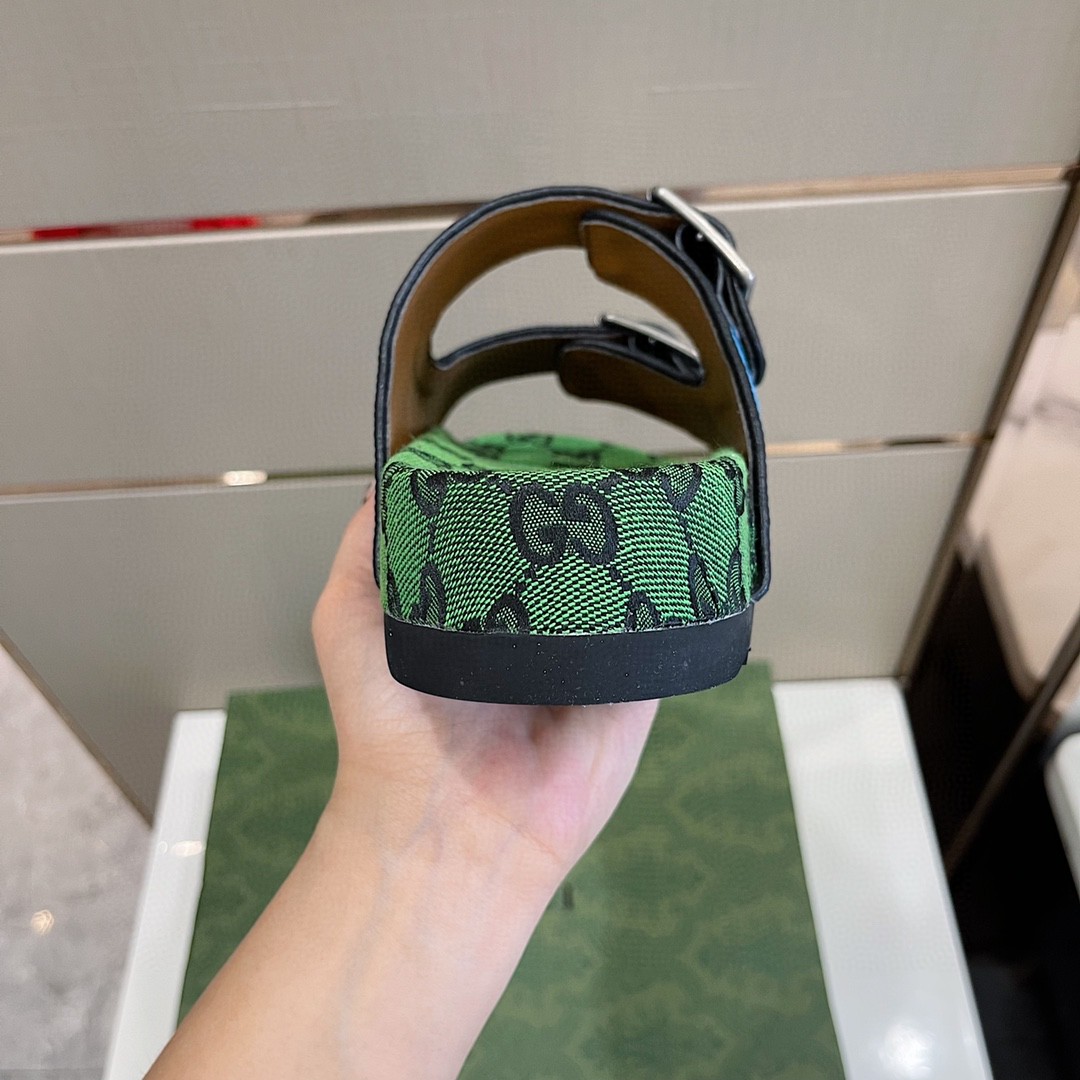 Gvc*1 Men’s Slide Sandal With Straps Blue And Green For Men 658020 2HK60