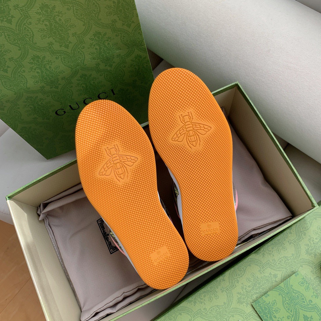 Gvc*1 Men’s Basket Sneaker Print Pineapple Brown Pink For Men ‎661301