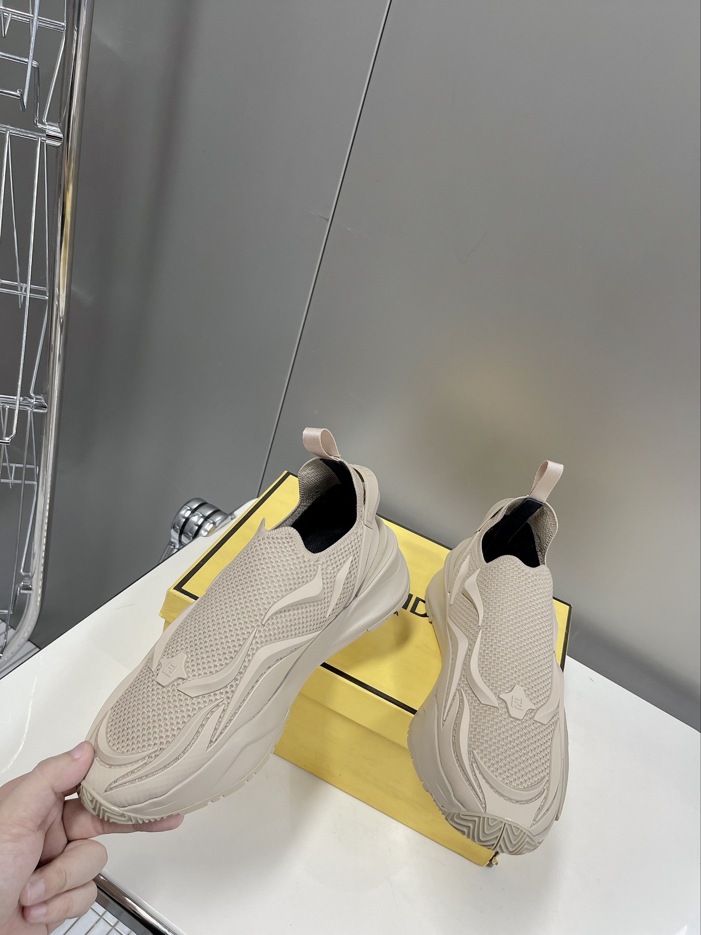 F**di Low Trainers Sneakers Beige For Women