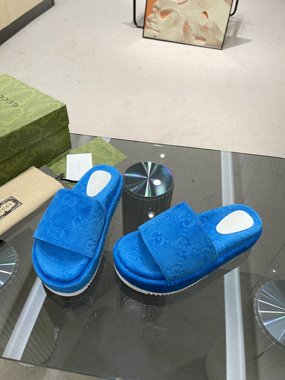 Gvc*1 Women’s GG Platform Sandal Blue For Women GG