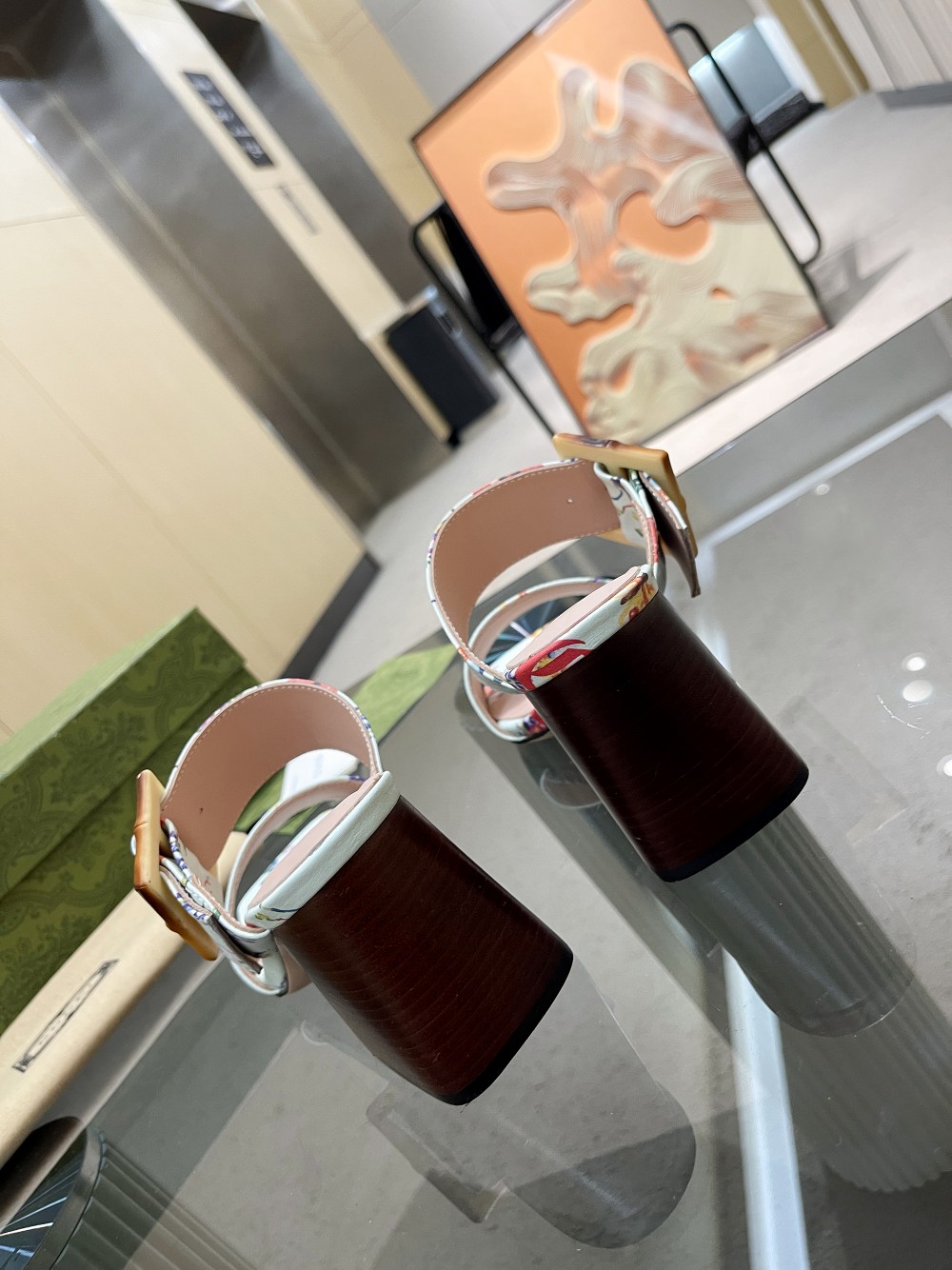 Gvc*1 Women’s ‘Soave’ Sandal With Bamboo Buckle White For Women GG‎