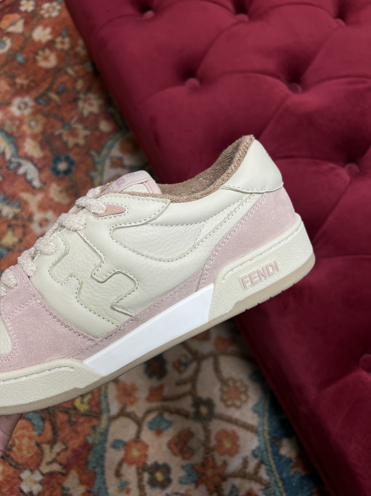 F**di Match Low Tops In Pink For Women 8E8252AHH2F1FHT