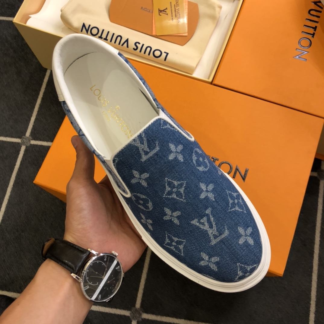 L0vis Vvtt0n LV Slip On Blue For Men LV