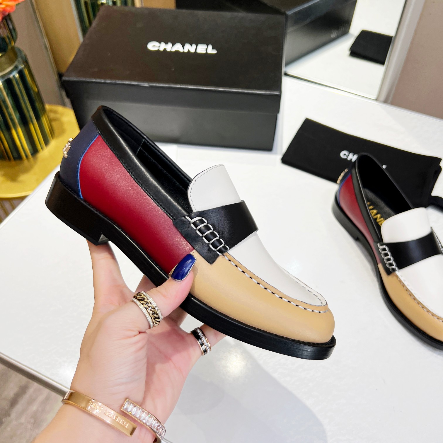 Ch**el Women’s Loafers Multicolor For Women 1.2 in/3cm