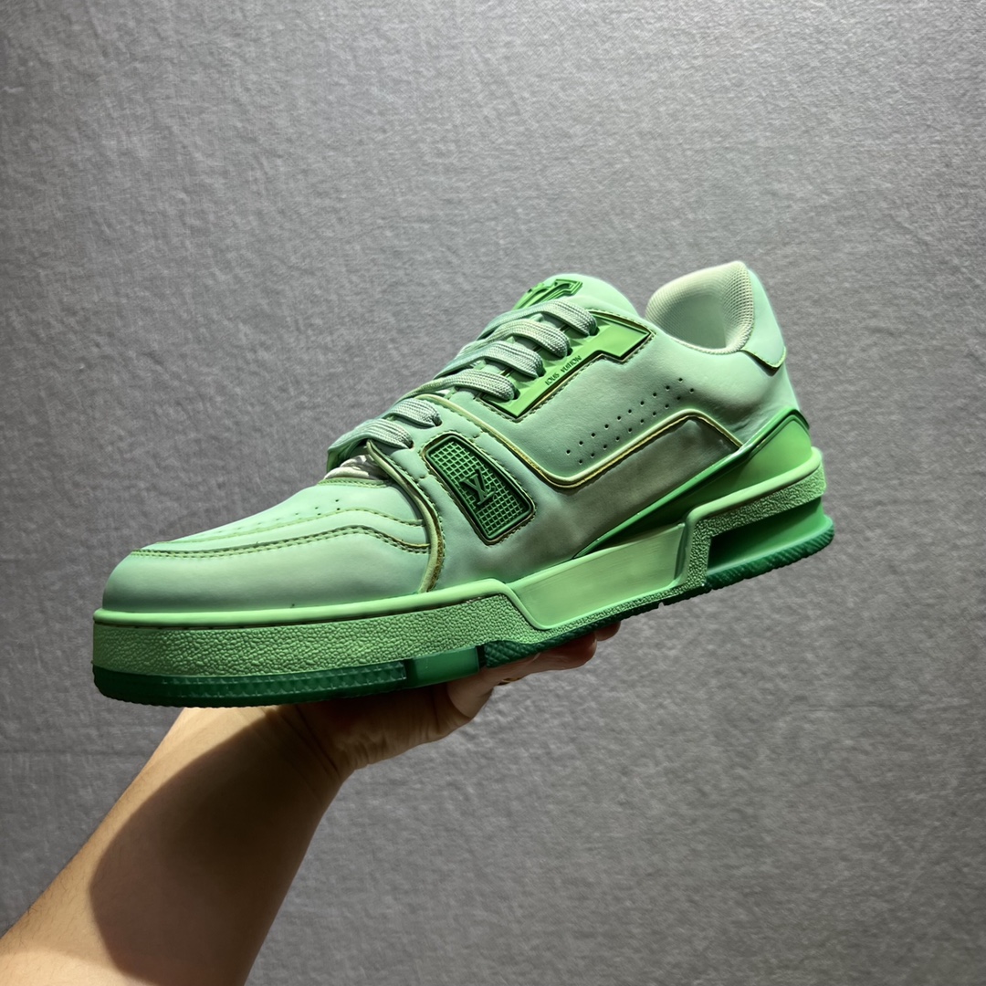 L0vis Vuittion LV Trainer Sneaker Green For Men LV