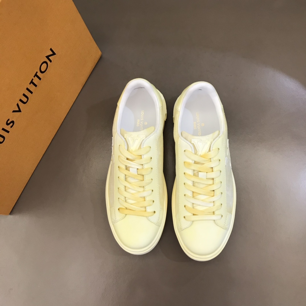 L0vis Vuittion Time Out Sneaker Yellow For Men LV