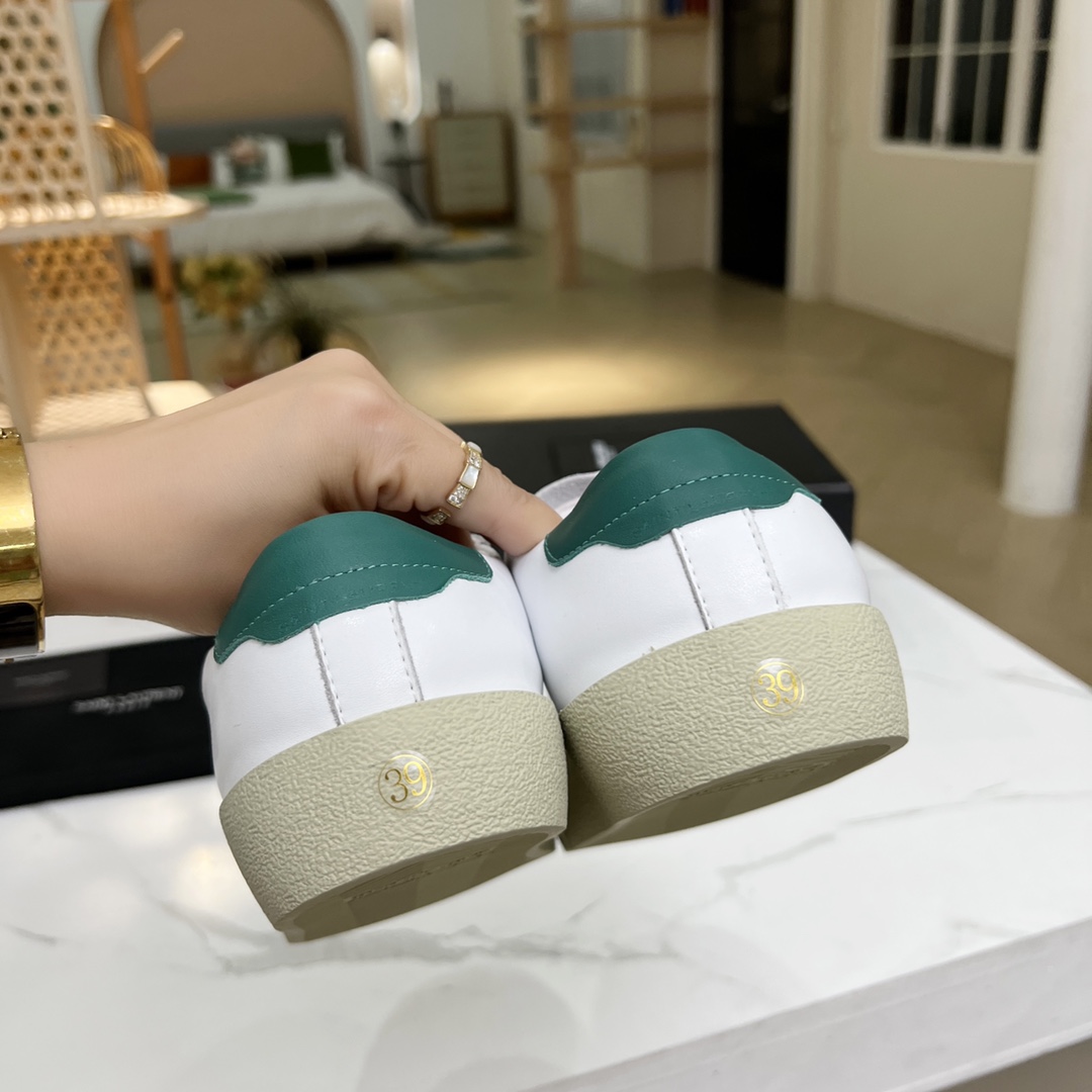 Sa1nt Lau*nt Women’s Court Classic Sl/06 Embroidered Sneakers Green For Women Y51