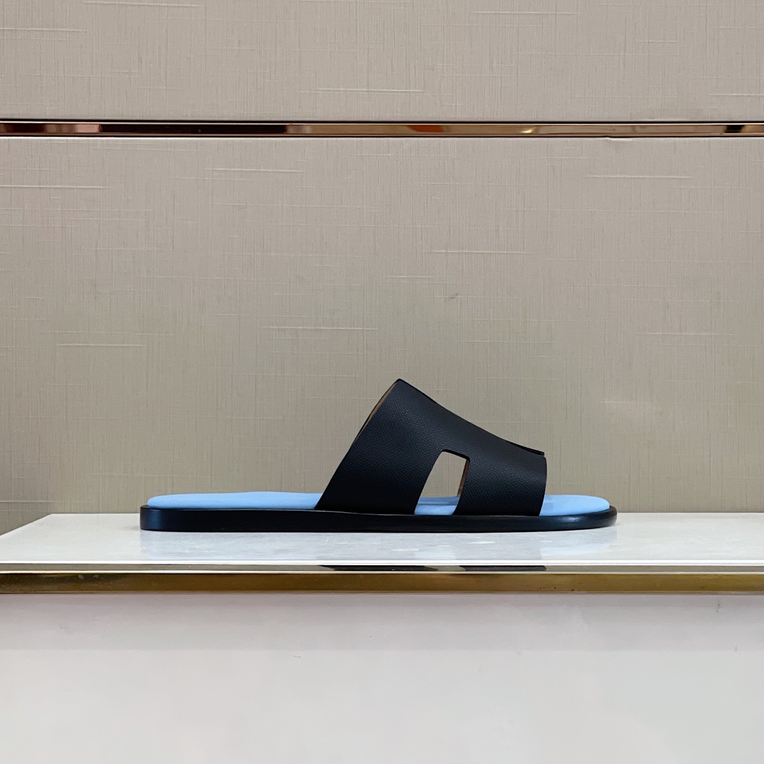 H**me5 Izmir Sandal Black And Light Blue For Men