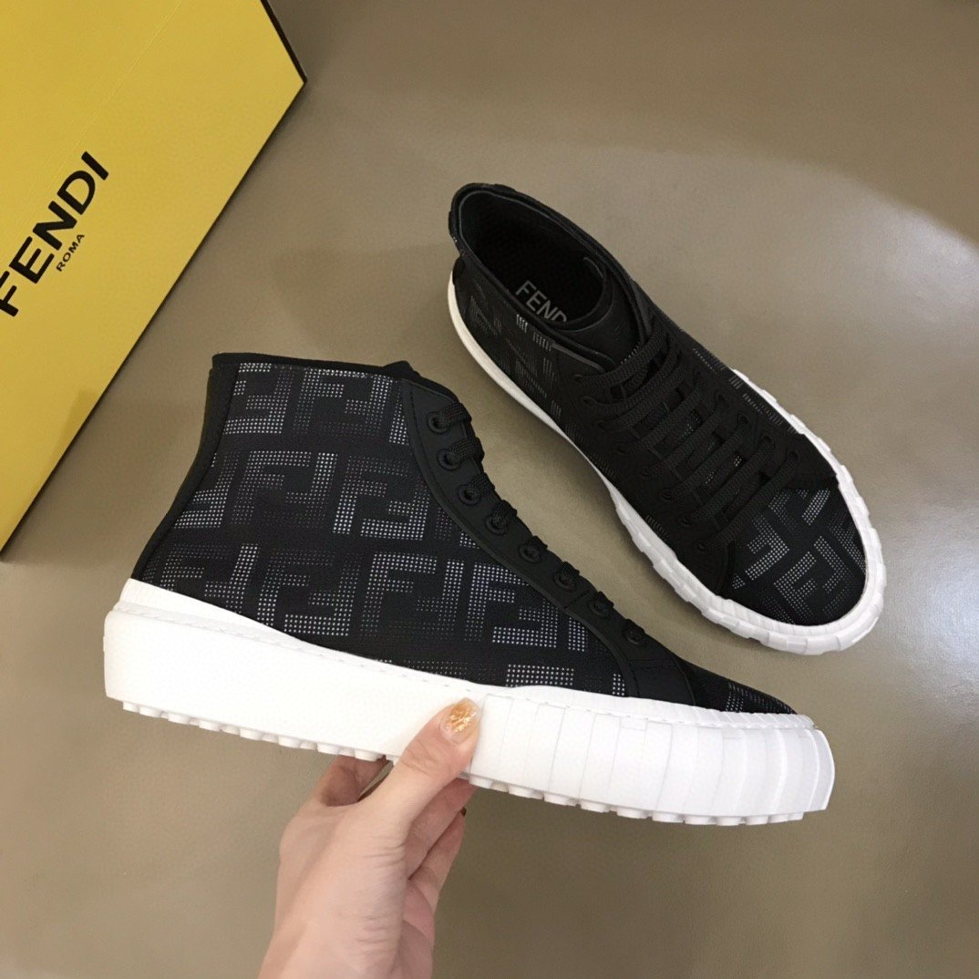 F**di Force High Tops Sneakers Black For Men 7E1424AD76F13RZ