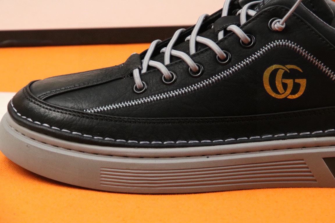 Gvc*1 Men’s Sneakers With Logo GG Gold Web Black For Men