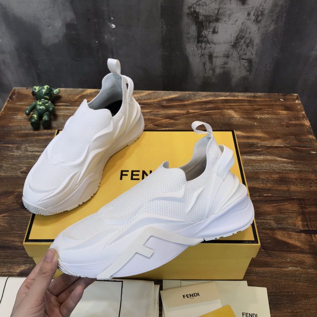 F**di Flow White Sneakers For Men 7E1504AHI8