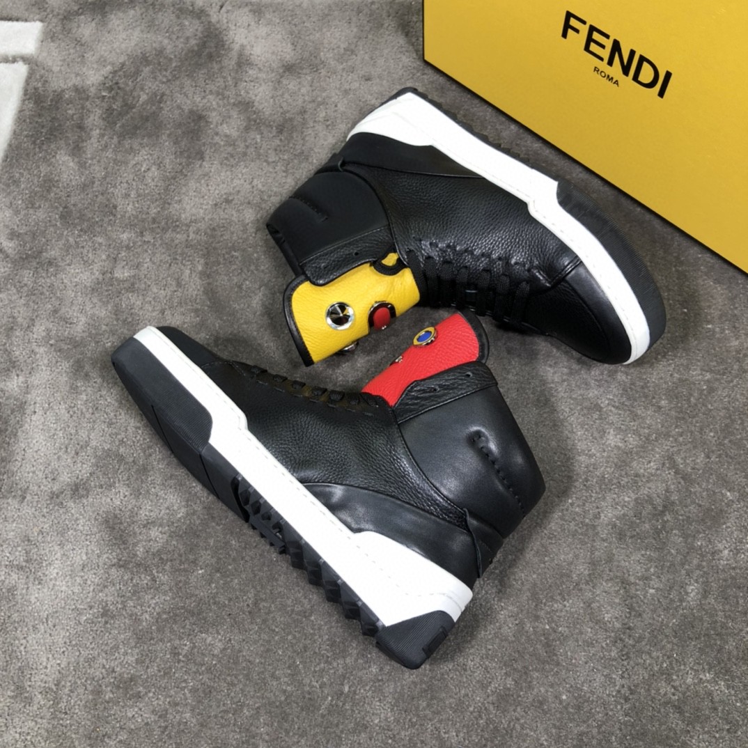 F**di Force High Tops Sneakers Black For Men