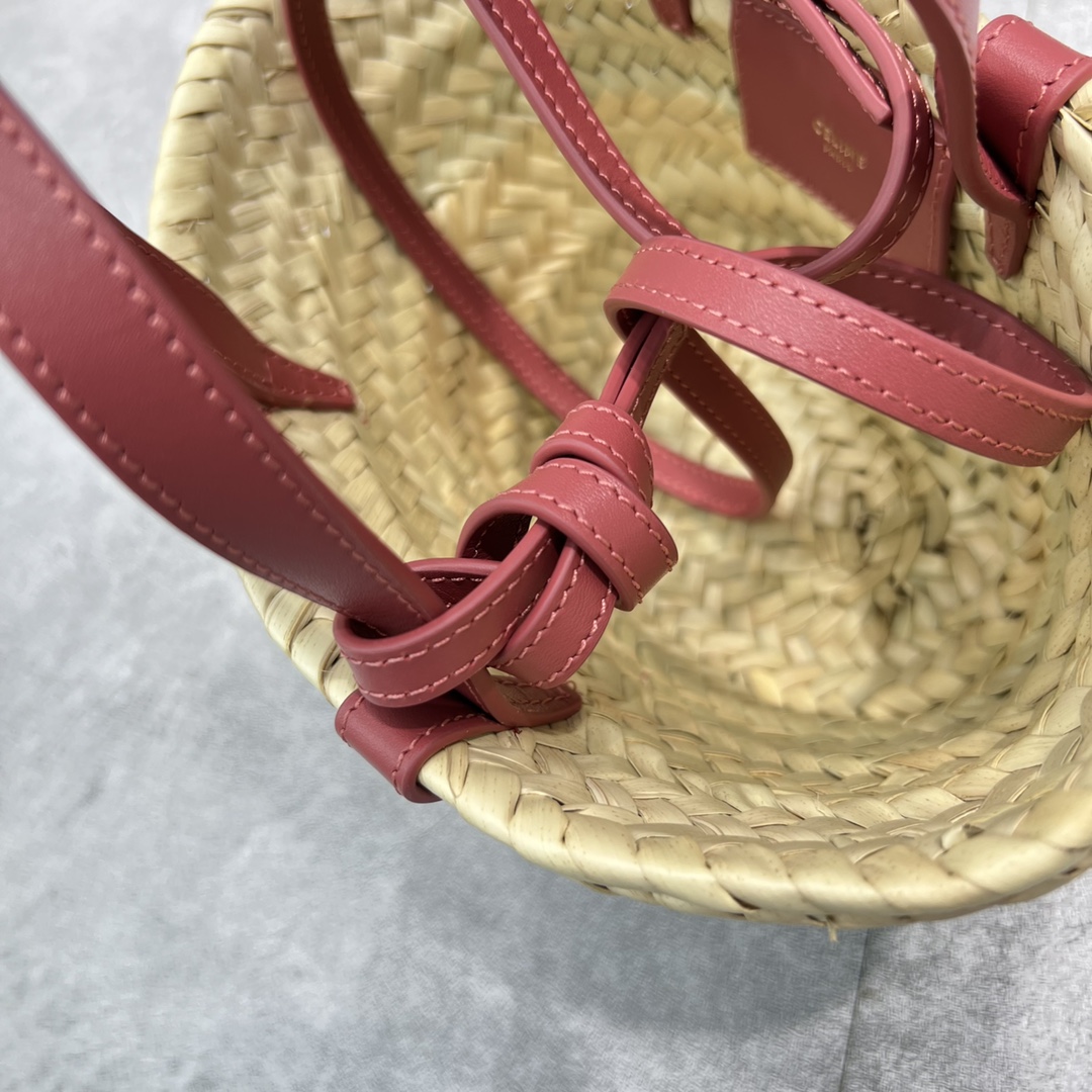 Ce1i*e Teen Triomphe Classic Pannier Tote Dark Pink For Women 8in/20cm