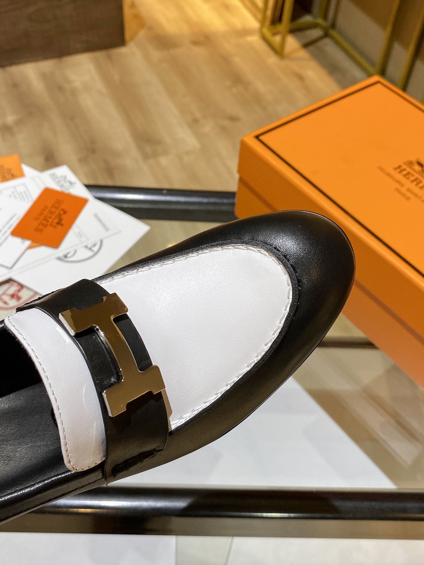 H**me5 Dauphine 70 Loafer Black/White For Women, Women’s Shoes H212092Z