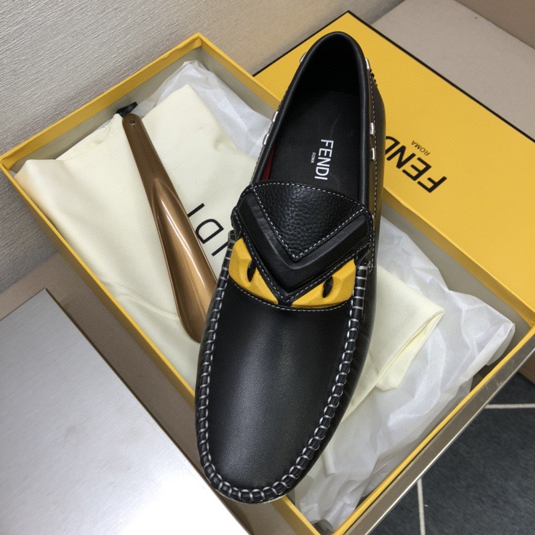 F**di Force Black Loafers For Men