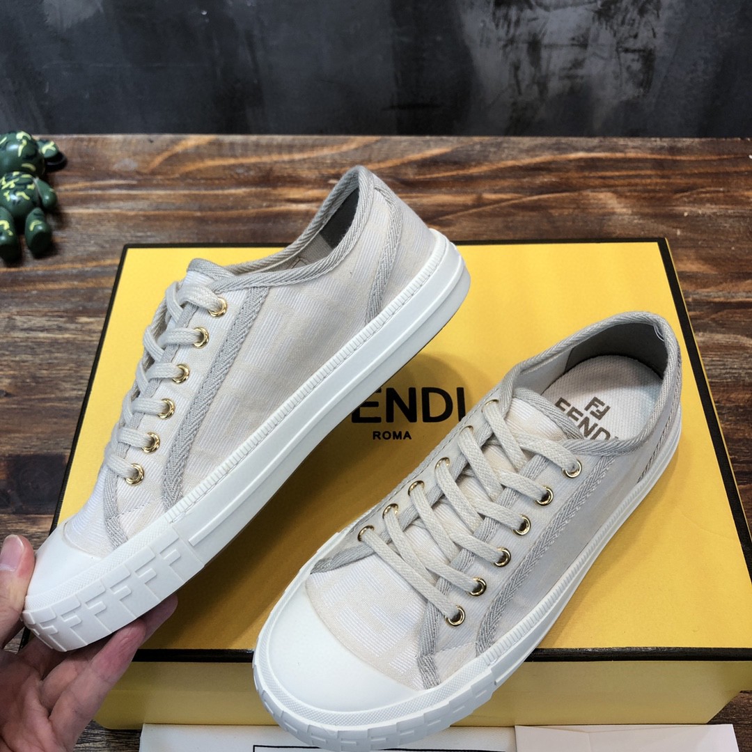 F**di Domino Fabric Sneakers Grey For Women