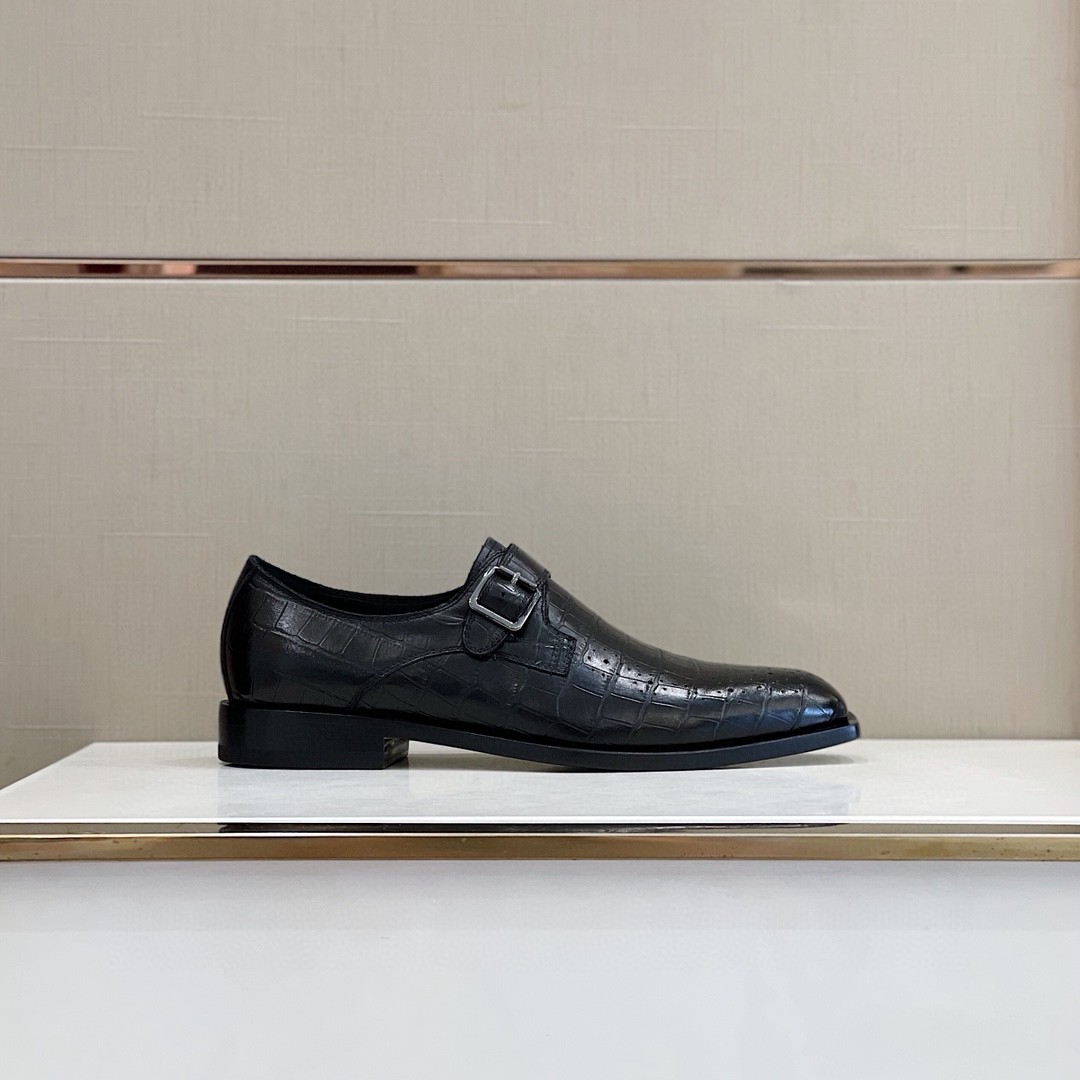 F**di Force Monk Strap Shoes Black For Men