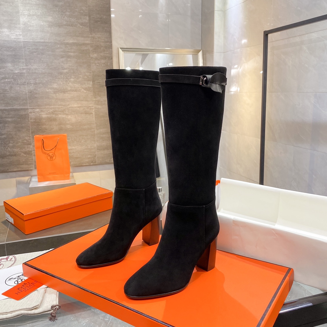 H**me5 High Heel Boots Black For Women 3.54in/9cm