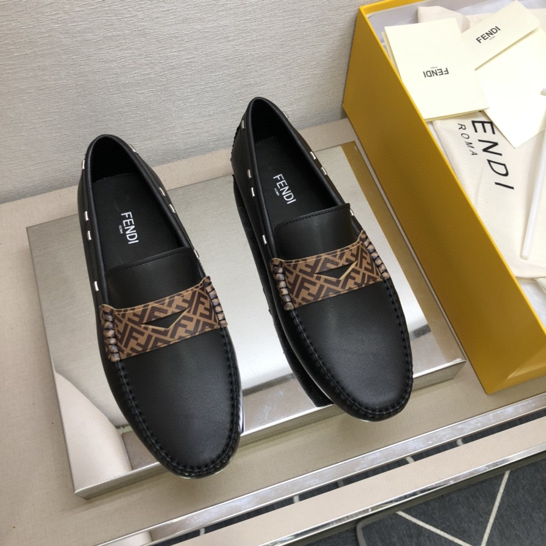 F**di Force Black Loafers For Men 7D1473